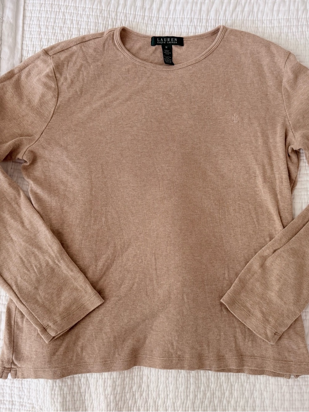 Lauren by Ralph Lauren Long Sleeve 100 % Cotton Crewneck | M - Picture 2 of 5